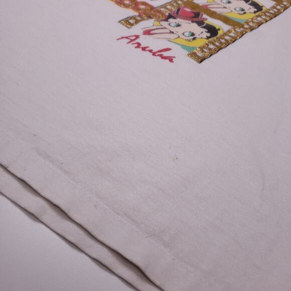 Vtg 90s Betty Boop Diamond Dust Glitter Tee - Picture 3 of 8